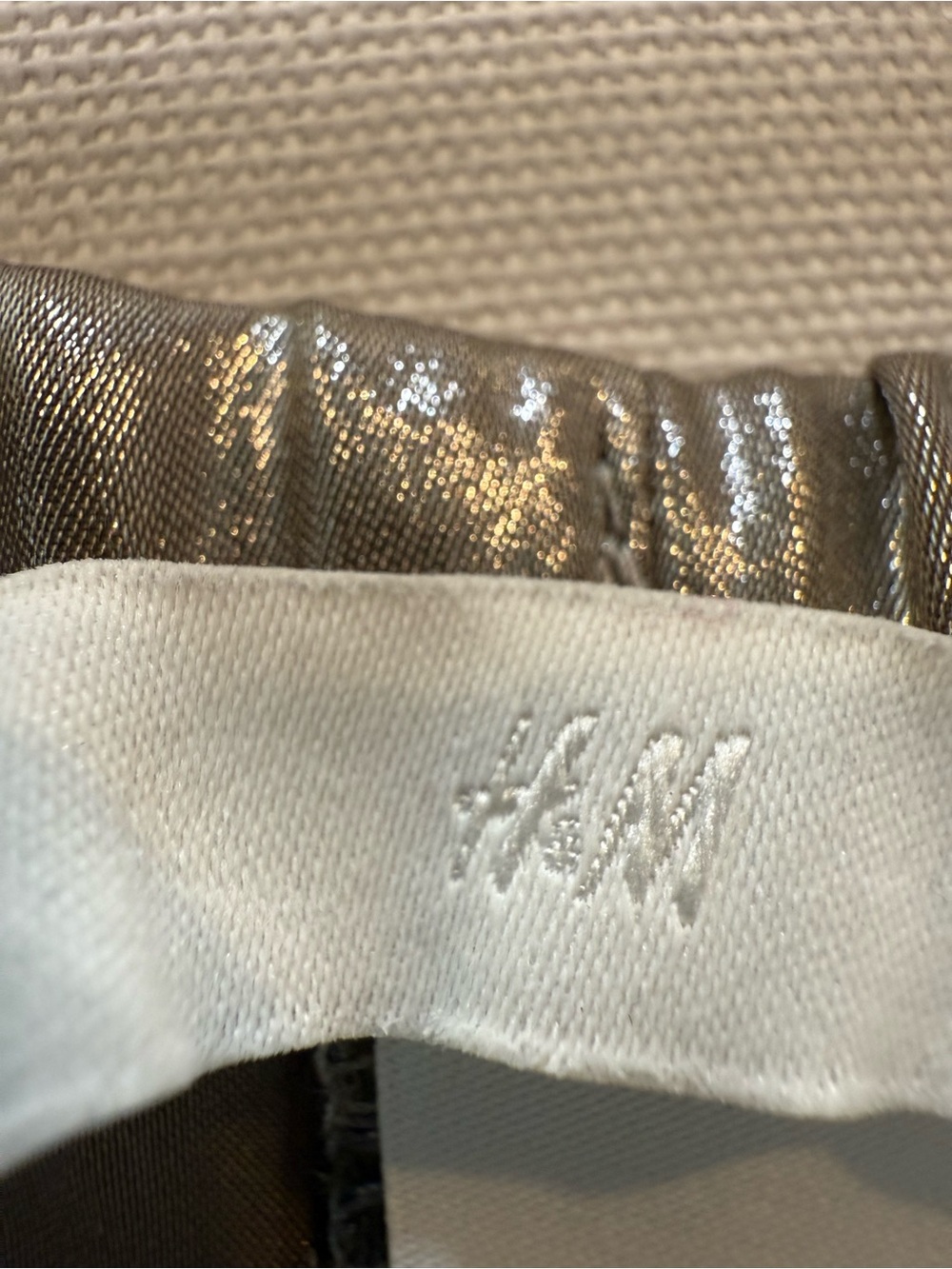H&M Metallic Wide Leg Pants in Shimmery Silver - Picture 6 of 10